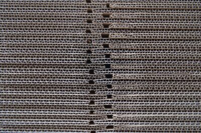 Corrugated protection sheet texture close-up