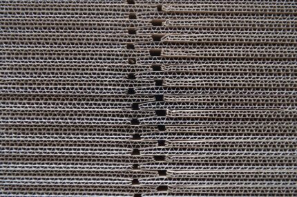 Corrugated protection sheet texture close-up